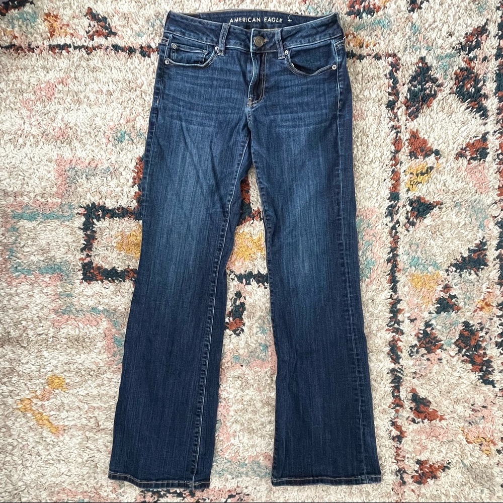 American Eagle Dark Wash Favorite Boyfriend Bootcut Jeans